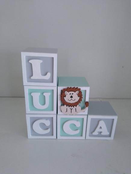 Kit Com. 5 Cubos 7×7 com Molduras em mdf Decorados