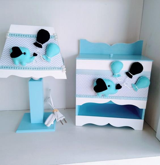 Kit Higiene Completo com Porta Retrato Tema Elefante