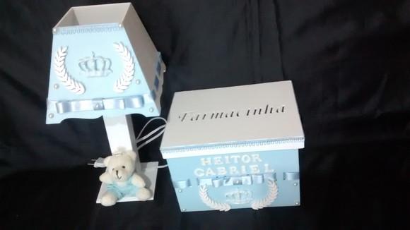 Kit Higiene para Bebê em mdf com 8 Peças e Porta Maternidade