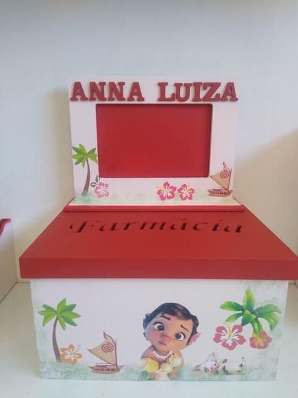 Kit Higiene para Bebê em mdf Tema Moana Baby