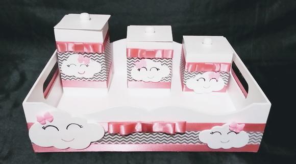 Kit Higiene para Bebê Tema Chuva de Amor