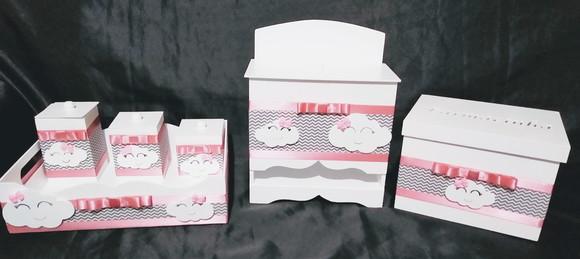 Kit Higiene para Bebê Tema Chuva de Amor