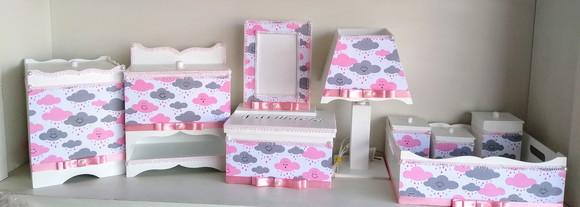 Kit Higiene para Bebê Tema Chuva de Benção