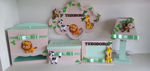 Kit Higiene para Bebê Tema Safari