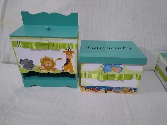 Kit Higiene para Bebê Tema Safari Bichinhos da Floresta
