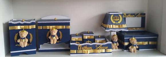 Kit Higiene para Bebê Tema Ursinho Príncipe Completo
