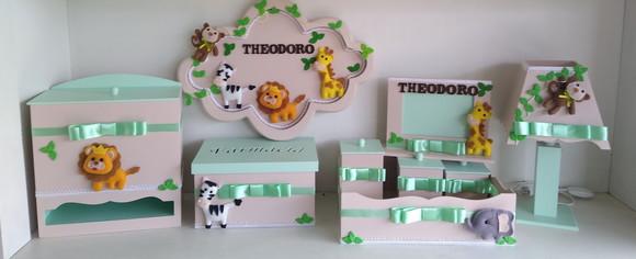 Kit Higiene para Bebê Tema Safari