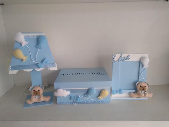 Kit Higiene para Bebê Ursinho com Balões