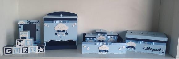 Kit Higiene Tema Chuva de Bençãos ( os Cubos São Opcionais)