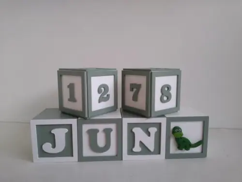 4 Cubos Duplos com Molduras 7×7 Decorados