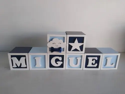 9 Cubos Decorativos em mdf Também 6×6 com Molduras