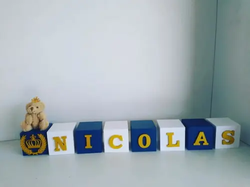 8 Cubos Personalizados 5×5 com Ursinho Pelúcia
