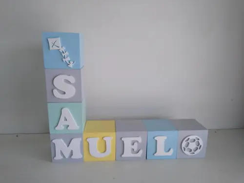 Cubos Decorados 10×10 cm em mdf