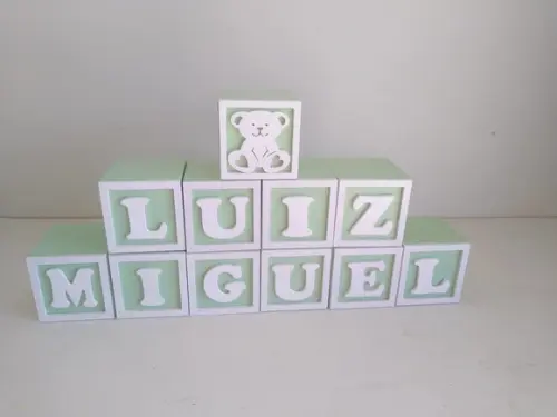 Kit com 10 Cubos 6×6 com Molduras Decorados