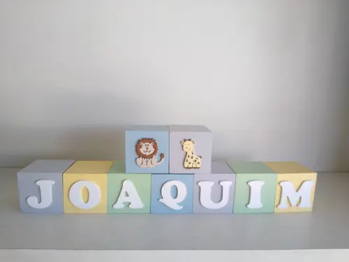 Kit com 10 Cubos Decorados