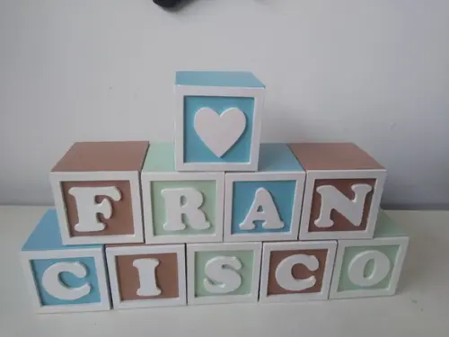 Kit com 10 Cubos 7×7 com Molduras Decorados