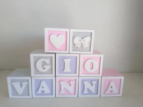 Kit com 10 Cubos 7×7 com Molduras Decorados