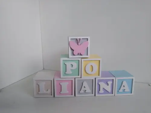 Kit com 12 Cubos 5×5 com Molduras Decorados