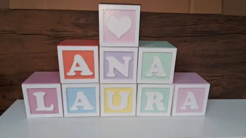 Kit com 21 Cubos 5×5 com Molduras Decorados