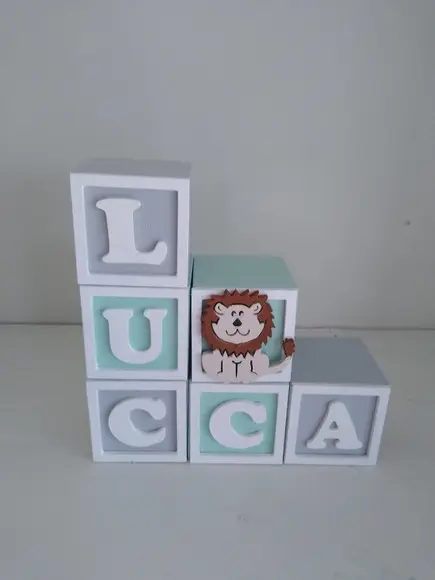 Kit com 4 Cubos 5×5 com Molduras