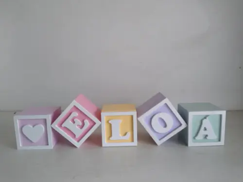 Kit com 5 Cubos 10×10 com Molduras Decorados