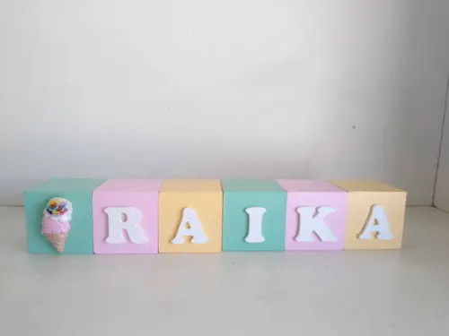 Kit com 5 Cubos 5×5 Decorativos em mdf