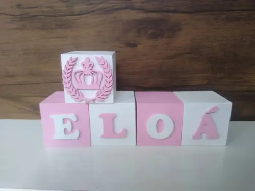 Kit com 5 Cubos 5×5 Decorativos em mdf