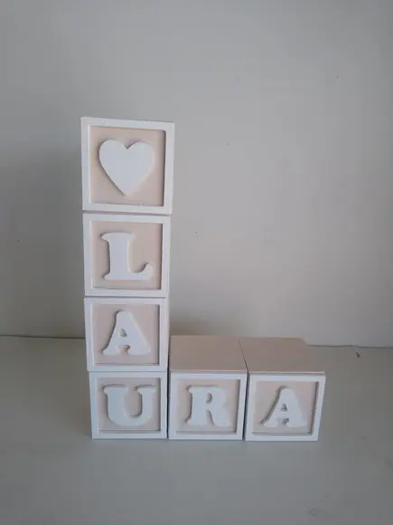 Kit com 5 Cubos 10×10 com Molduras Decorados