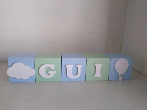 Kit com 5 Cubos 5×5 Decorativos em mdf