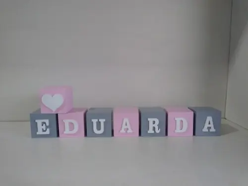 Kit com 7 Cubo com Nome5×5