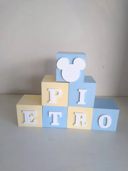 Kit com 7 Cubos 5×5 com Letras Personalizados