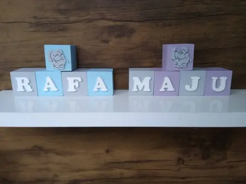 Kit com 7 Cubos 5×5 com Letras Personalizados
