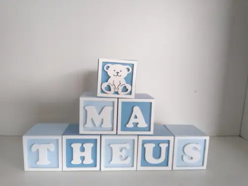 Kit com 7 Cubos 5×5 com Molduras