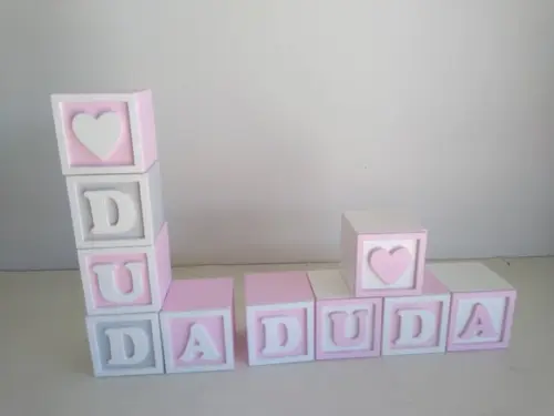 Kit com 8 Cubos 5×5 com Molduras Decorados