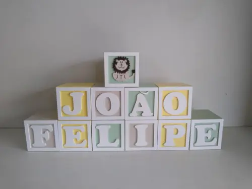 Kit com 9 Cubos 7×7 com Molduras