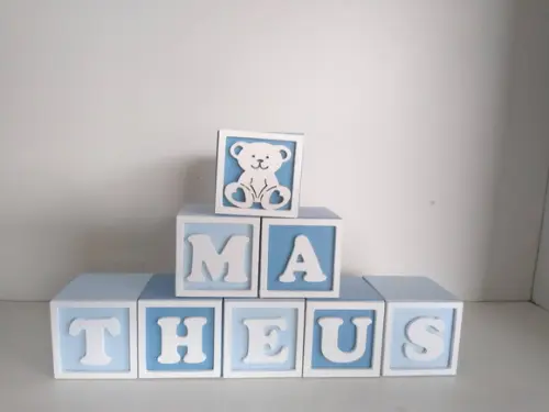 Kit com 9 Cubos 7×7 com Molduras