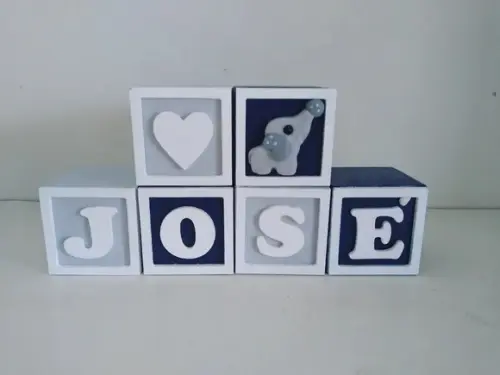 Kit Com. 5 Cubos 7×7 com Molduras em mdf Decorados