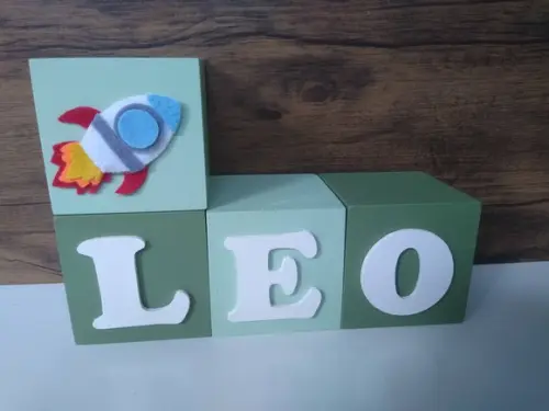 Kit de Cubos com 4 Cubos em mdf 7×7 Cubos Personalizados