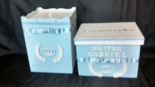 Kit Higiene para Bebê em mdf com 8 Peças e Porta Maternidade