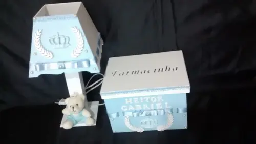 Kit Higiene para Bebê em mdf com 8 Peças e Porta Maternidade