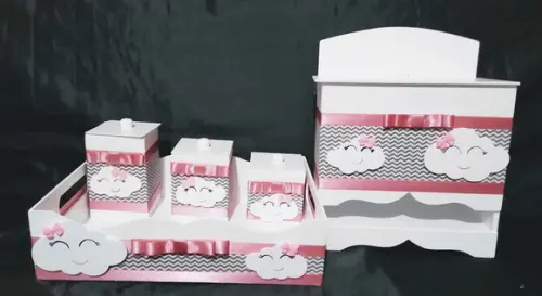 Kit Higiene para Bebê Tema Chuva de Amor