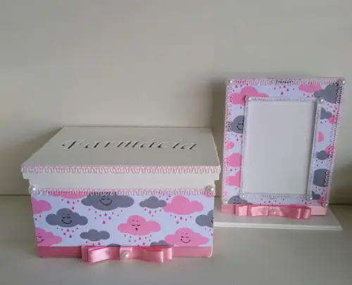 Kit Higiene para Bebê Tema Chuva de Benção