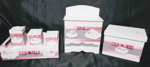 Kit Higiene para Bebê Tema Chuva de Amor