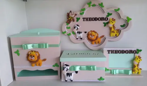 Kit Higiene para Bebê Tema Safari