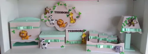 Kit Higiene para Bebê Tema Safari