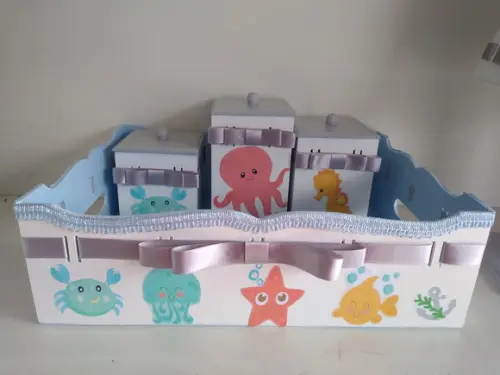 Kit Higiene para Bebê Tema Fundo do Mar