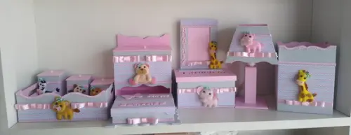 Kit Higiene para Bebê Tema Safari Bichinhos da Floresta