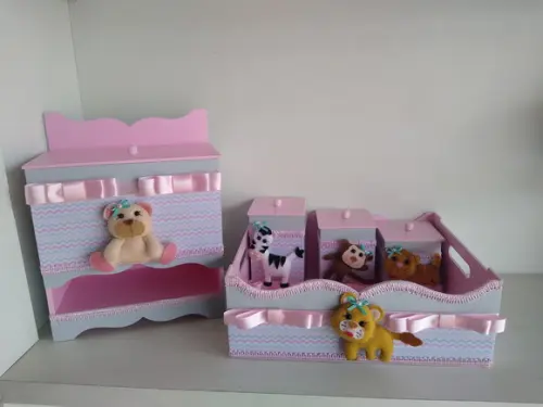 Kit Higiene para Bebê Tema Safari Bichinhos da Floresta