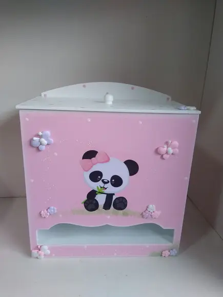 Kit Higiene para Bebê Ursinha Panda com 8 Peças