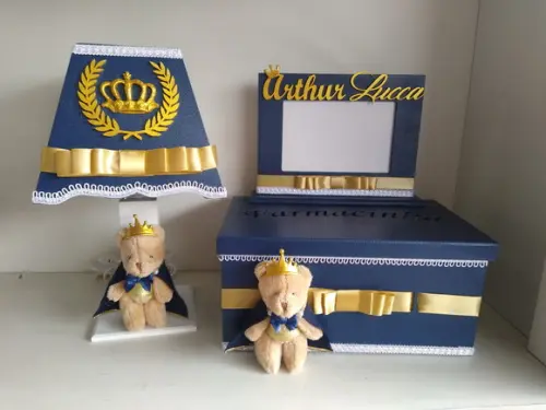 Kit Higiene para Bebê Tema Ursinho Príncipe Completo